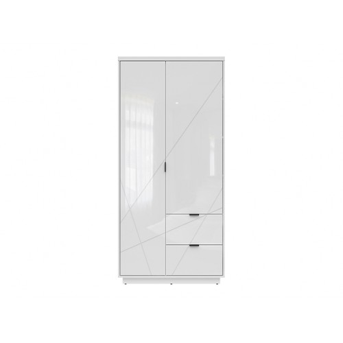 Skapis FORN SZF2D2S, balts/balts glancēts Skapis FORN SZF2D2S, balts/balts glancēts